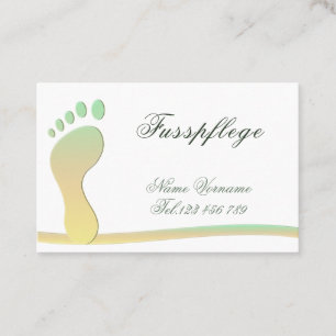 pedicure business card