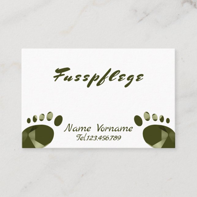 pedicure business card (Front)