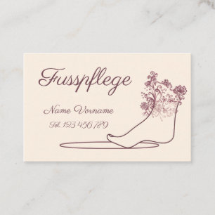 pedicure business card