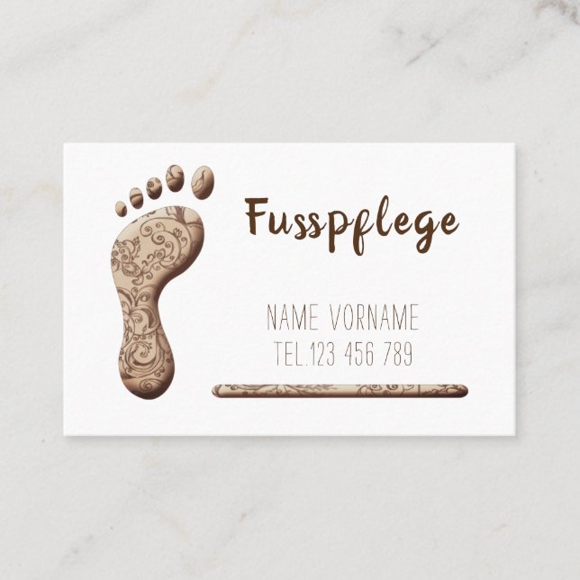pedicure business card (Front)
