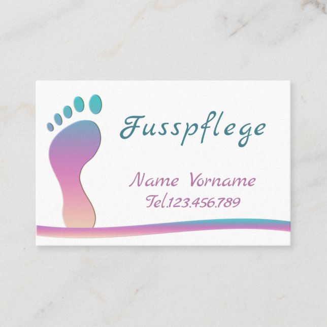 pedicure business card (Front)