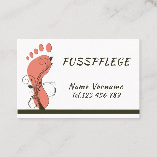 pedicure business card (Front)