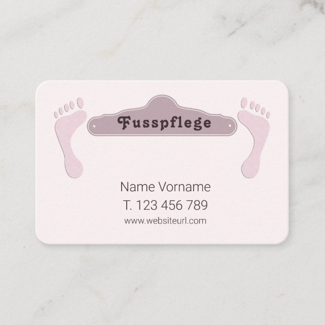 pedicure business card (Front)