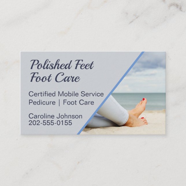 Pedicure Foot Care Beach Feet Business Card (Front)