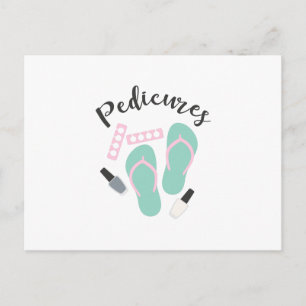 Pedicure Nail Salon Flip Flops Postcard