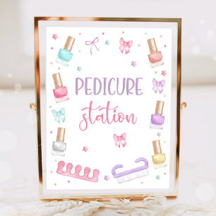 Pedicure Station Mani-Pedi Party Manicure Spa Girl Poster