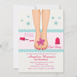 Pedicured Feet Invitation