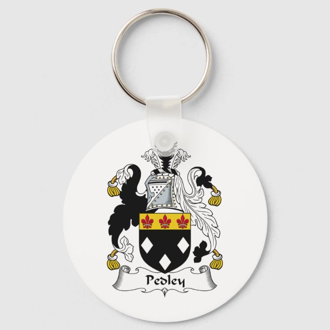 Pedley Family Crest Key Ring (Front)