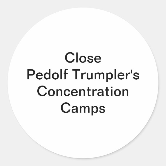 Pedolf Trumpler Concentration Hankamer Artjunkhaus Classic Round Sticker (Front)