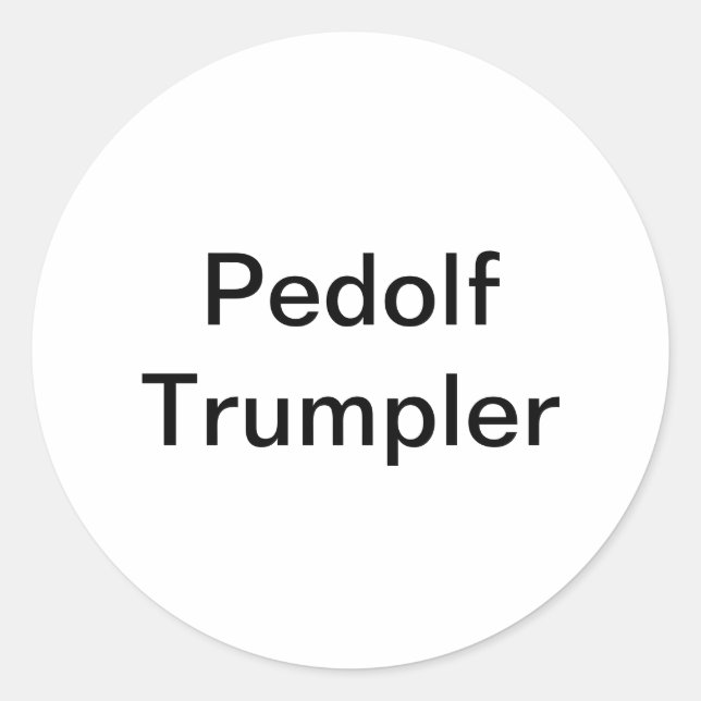 Pedolf Trumpler Hankamer Artjunkhaus Fun Comic Art Classic Round Sticker (Front)