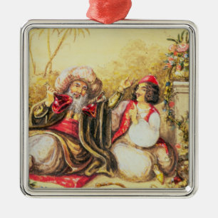 Pedrillo plying Osmin with drink Metal Ornament