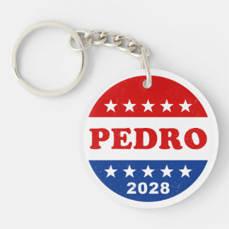 Pedro 2028 Vintage Red White Blue Voter Key Ring