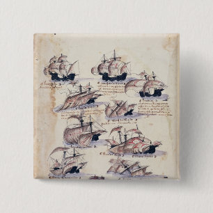 Pedro Alvares Cabral 15 Cm Square Badge