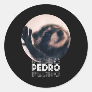 Pedro Racoon Dance Popular Internet Meme Mapache D Classic Round Sticker