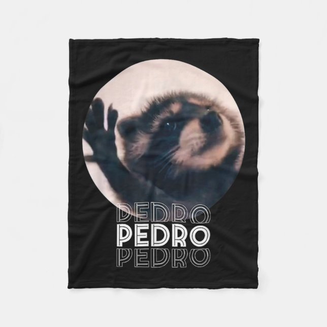 Pedro Racoon Dance Popular Internet Meme Mapache D Fleece Blanket (Front)