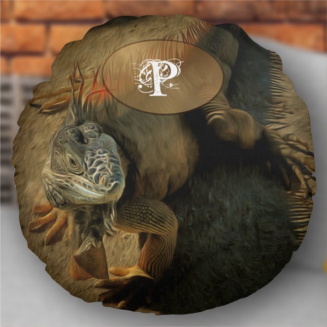 Pedro the Iguana 0768 Round Cushion (Creator Uploaded)