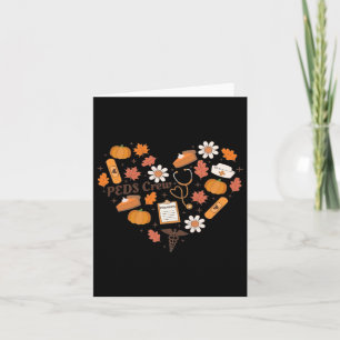 Peds Crew Fall Paediatrics Thanksgiving Peds Nurse Card
