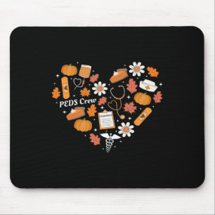 Peds Crew Nurse Fall Heart Pediatric Pumpkin Thank Mouse Pad