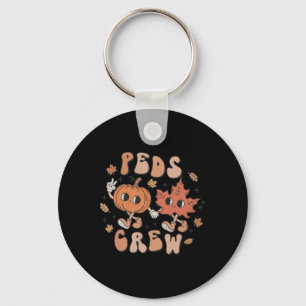 PEDS Crew Pumpkin Thanksgiving Fall Pediatric Nurs Key Ring