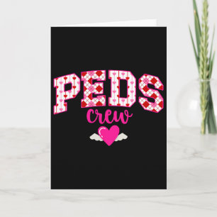 Peds Crew Valentine Paediatrics Nurse Squad Valent Card