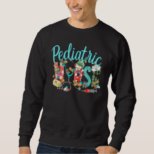 PEDS Nurse Christmas Retro Paediatrics RN Xmas Nur Sweatshirt