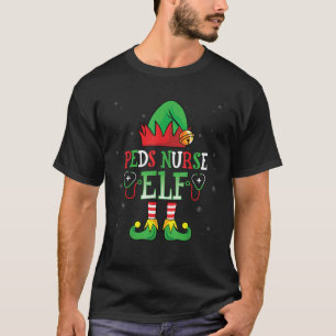 PEDS Nurse Elf Xmas Party Paediatrics Nurse Nursin T-Shirt