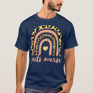 Peds Nurse II Leopard Rainbow T-Shirt