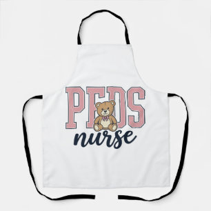 Peds Nurse Teddy Bear Vintage Shirt Design_1 Apron
