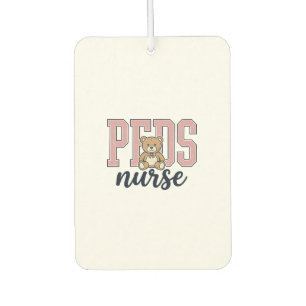 Peds Nurse Teddy Bear Vintage Shirt Design_1 Car Air Freshener