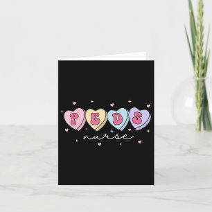Peds Nurse Valentines Day Heart Paediatrics Nurse  Card