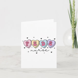 Peds Nurse Valentines Day Heart Paediatrics Nurse Card