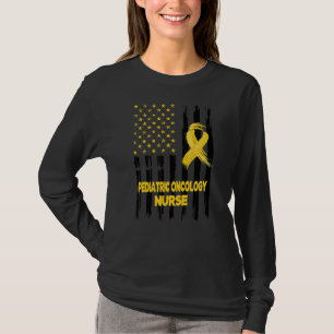 Peds Oncology Nurse Us Flag Paediatrics Oncology N T-Shirt