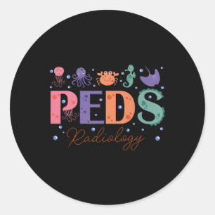 Peds Radiology Sea Animal Paediatrics Radiology Pe Classic Round Sticker