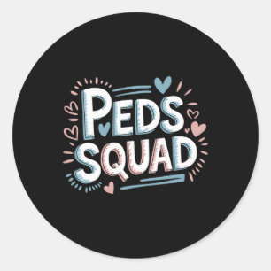 Peds Squad Classic Round Sticker