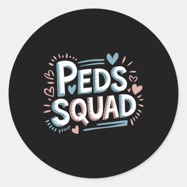 Peds Squad  Classic Round Sticker (Front)
