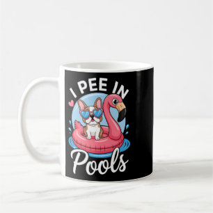 Pee In Pools Cute Dog Funny Jokes Sarcastic Summer Coffee Mug