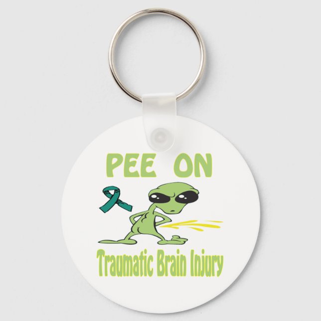 Pee On Traumatic Brain Injury Keychain (Front)