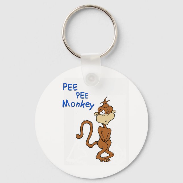 Pee Pee Monkey Key Ring (Front)
