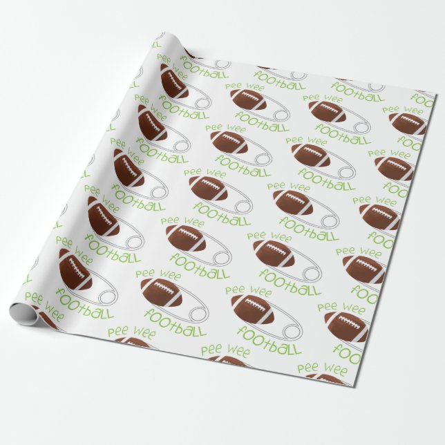 Pee Wee Football Wrapping Paper (Unrolled)