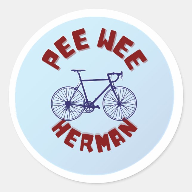 Pee Wee Herman Bike Classic Round Sticker (Front)