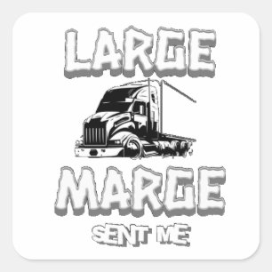 Pee Wee Herman Large Marge Sent Me Square Sticker