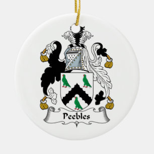Peebles Family Crest Ceramic Tree Decoration