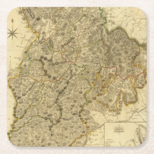 PeeblesShire Square Paper Coaster