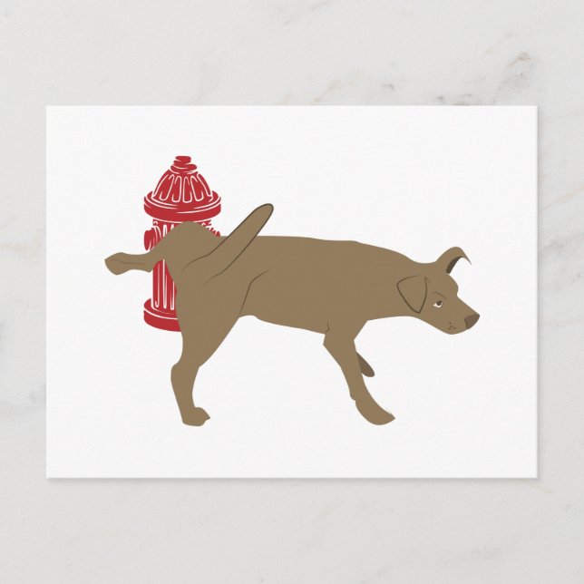 Peeing Dog Postcard (Front)