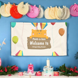 Peek a Boo Baby Banner