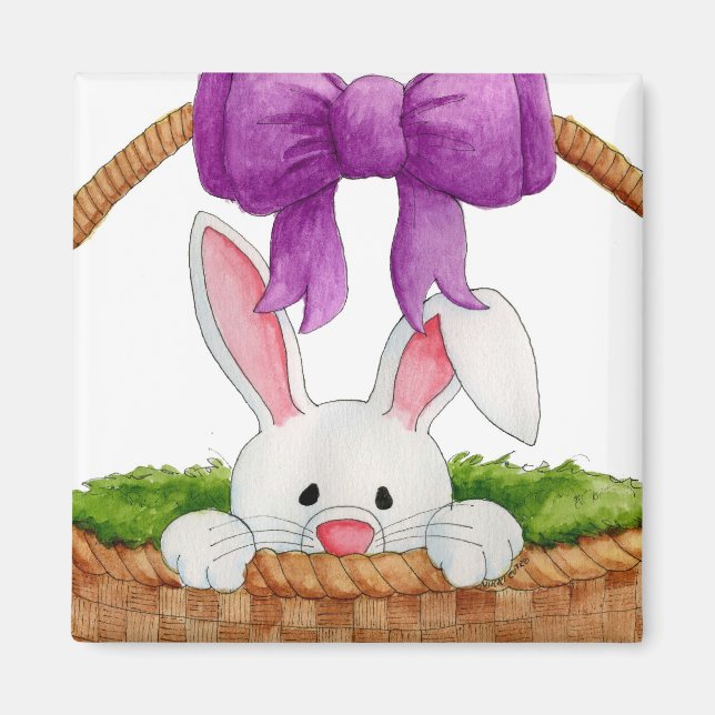 Peek-a-Boo Bunny Magnet (Front)
