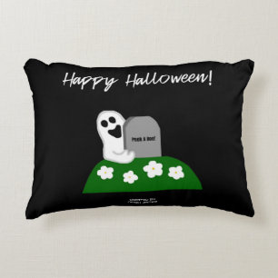 Peek A Boo Ghost Accent Pillow