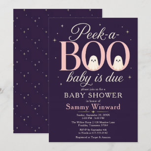 Peek-a-Boo Ghost Baby Shower Invitation