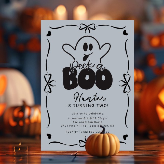 Peek A Boo Ghost Birthday  Invitation (Creator Uploaded)