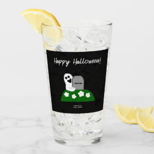 Peek A Boo Ghost Glass Tumbler